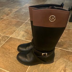 Michael Kors Black and Brown Kids Boots